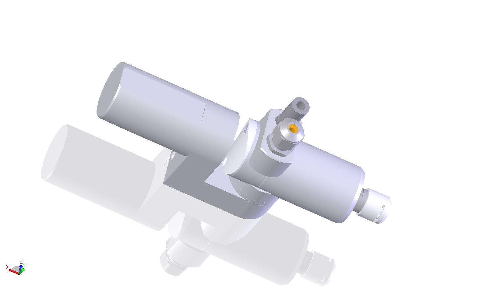 HTA 25 S 60 CPS - adjustable angle with 90° connector and midsized shaft