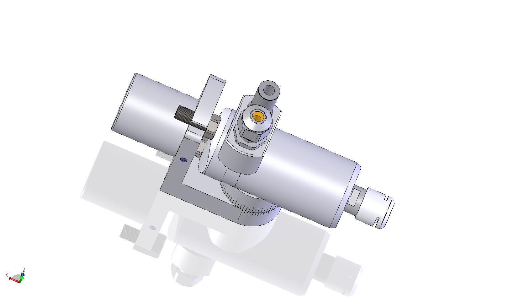 HTR 25 S 60 CS - adjustable angle with 90° connector and short shaft